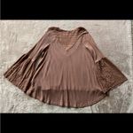 Free People  Bell Sleeve Boho Tunic Top Cinnamon‎ Stretchy Soft Size Xsmall Photo 8