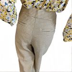 Loft TAN & BLACK CROPPED WIDE LEG PLAID TROUSERS (10) Photo 7