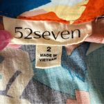 52seven Abstract Floral Print Midi Dress
Button Front 3/4 Sleeve Size 2 Orange Photo 7