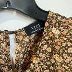 VICI  Brown Floral Smocked Long Sleeve Mini Flounce Dress Size XL Photo 5