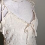 Forever 21  Women’s Tie Front Keyhole V-Neckline Tiered Skirt Crepe Sundress Photo 1