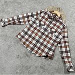 Kuhl Tess Flannel Button Front Shirt Longsleeve Plaid Western Outdoor Cinnamon L Photo 3