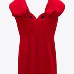 ZARA Wedding dress mini red classic sexy bodycon party coctail night out Christmas Photo 9