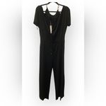 Trina Turk  Angie Jumpsuit Gold Chain, Cold Shoulder M, NWT Photo 2