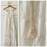 ASTR The Label Cotton & Bohemian Tassel Tie Lace Maxi Dress, Off-White sz. XS Photo 11