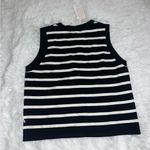 NWT Lillusory Black and White Sweater Vest size Large with Gold Button Photo 2