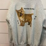 Vintage Norwhich Terrier Crewneck Sweatshirt Gray Size XL Photo 1