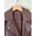 BLANK NYC Faux Vegan Leather Crop Moto Jacket In Wine Size Small NEW Photo 4