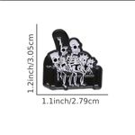 Skull Style Anime Character Metal Enamel Skull Pin‎ Halloween Clothing Lapel Black Photo 4