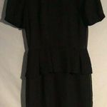 ASOS  Womens Sheer Sheath Dress Size 4 Black NO Lining Straight Peplum Photo 0