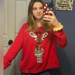 Bethany Mota Aeropostale Giraffe Christmas long sleeve sweater L Photo 1