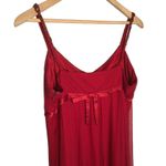 Adrianna Papell  Evening Silk Embellished Beaded Gypsy Strap Dress Red 12 Photo 6