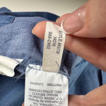 Madewell  Chambray Tie Neck Top Size XXS Blue Coastal Cowgirl Western‎ Minimalist Photo 4