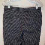 Sundance Black and White Pinstripe Linen Blend Pants Button Side Size 4 Photo 3