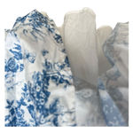 SheIn  Mod 2XL Curve‎ Blue White Puff Sleeve Above Knee Front Tie Boho Sundress Photo 5