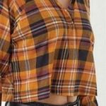 Urban Outfitters Crop Plaid Shirt Size L Photo 1