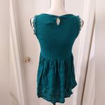 LC Lauren Conrad Emerald Shade High Low Babydoll Blouse Photo 4