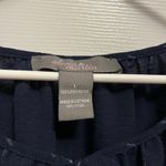 Olivia & Martin Blouse Women's L Navy Blue Striped Shirt 100% Office Wear/Causal Size L Photo 2