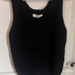 Commense Knit Tank Top Sleeveless Sweater Casual Layering Black XS NWOT Photo 0
