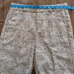 Banana Republic Women's Blake Wide Leg Crop Dress Pants Size 0 Brown White Photo 6