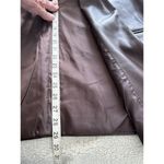 VERO MODA  Olivia Faux Leather One Button Blazer in Coffee Bean Pockets Size L Photo 10