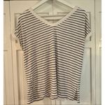 Loft  vneck striped open back tshirt size small Photo 1