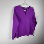 Ralph Lauren Lauren  Women’s size PL  Large Purple Roll Tab Sleeve 100% Linen Top Photo 9