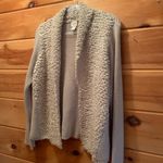 Chico's Size 3 (XL/16) Beige Wool Blend Knitted Open Front Sweater Cardigan. Photo 2