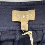 Talbots Knit Pants Wide Leg Petite Black Fabric Knit in Italy 16P Photo 5