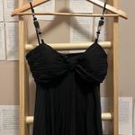 Y2K Black Dress Made In The USA with Bra Paddings and Straps with Large Beads Size M Photo 6