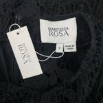Marchesa Rosa Black Linen Lace Maxi Dress Handkerchief Hem Size 2 Photo 13
