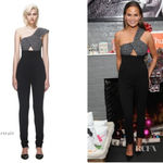 Self Portrait  Black & White One Shoulder Jumpsuit Women’s Size 2 XS Photo 1