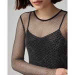 White House | Black Market New! ‎ Long Sleeve Crystal Mesh Mini Dress, size XS Photo 3