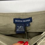 Boston Proper Boston‎ Proper Lightweight Stretch Cotton Seamed Straight Leg Olive Utility Pant Photo 4