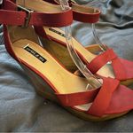 Parker & Sky  red wedge heels cross cross open toe size 9 Photo 0