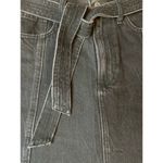 Abercrombie & Fitch Black Jean Denim Raw Hem Waist Tie Mini Skirt Size 27/4 Photo 1