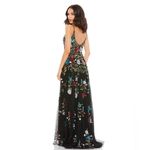 Mac Duggal NWT Black Embellished Floral Sequined Gown 6 Photo 1
