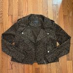 Sanctuary  Anthropologie Leopard Print Moto Jacket Photo 0