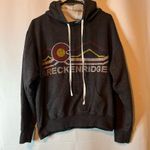 Breckenridge Charcoal Hoodie with Mountain Design Gray Size M Photo 0