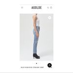 AGOLDE NWT  Riley High Rise Straight Crop Jeans Size 30 Photo 3