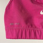Nike Pro Dri Fit Workout Sports Bra sz XS Hot Neon Pink Running Yoga Racerback Photo 3