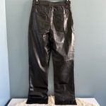 Abercrombie & Fitch The 90’s Straight Ultra High Rise Vegan Leather Pants Photo 4