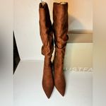 JustFab Fiona Slouched Heeled Boot Luggage casual classic comfy fall winter stylish Photo 8