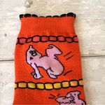 Women’s OS Halloween Crew Socks Orange Silly Ghosts Print Funny Sock Club Photo 1