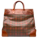 Ralph Lauren Tartan Plaid Brown Green Doctor Bag Boston Weekend Travel Bag Photo 1