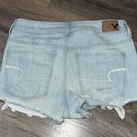 American Eagle Outfitters Light Blue Distressed Denim Shorts Sz 6 Photo 1