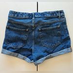 Forever 21  Button Fly Rolled Denim Jean Shorts Pockets Summer HIgh Waisted Cute Photo 3