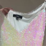 Lulus Mirrorball White Iridescent Sequin Mini Dress Photo 4