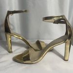 Calvin Klein  Shiny Gold Women's Size 9.5 Ankle Strap Sandals 4” Heel Photo 5