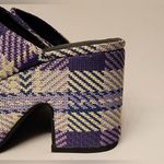 Larroude Plaid Print Mules Platform Clogs Women’s Purple & Green Size 5 Photo 9